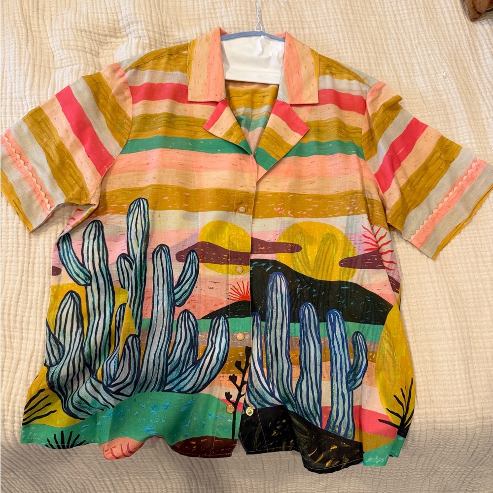Scotch & Soda Multicolor Cactus Print women’s button up